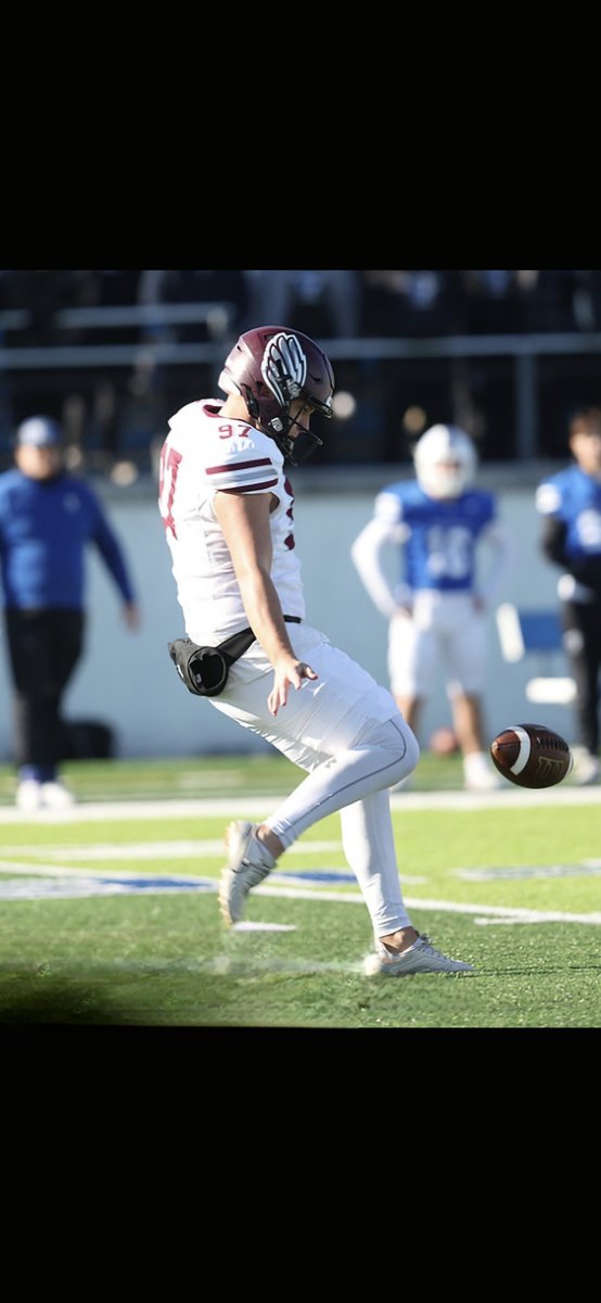 storm79storm's tweet photo. John Westfield 
Eastern University 
6'3  245lbs Senior Punter
1st Team All-MAC Football Team
Avg. 39.5 w/ 13 inside -20 &amp; 7 punts 50+ 💣 https://t.co/3Fe8EQ30A1