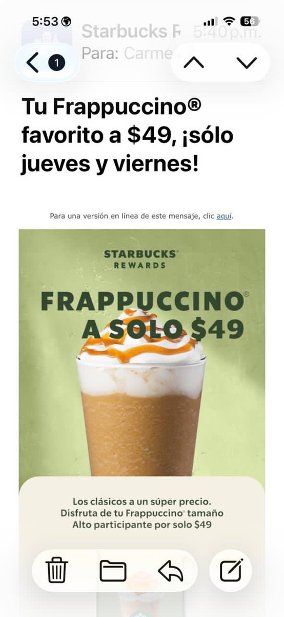 simonedearagon's tweet photo. @StarbucksMex @Profeco @aifaaero  
Revisar porqué que las promociones  no se aplican en el Starbucks  del AIFA https://t.co/cPU1IkDOXK