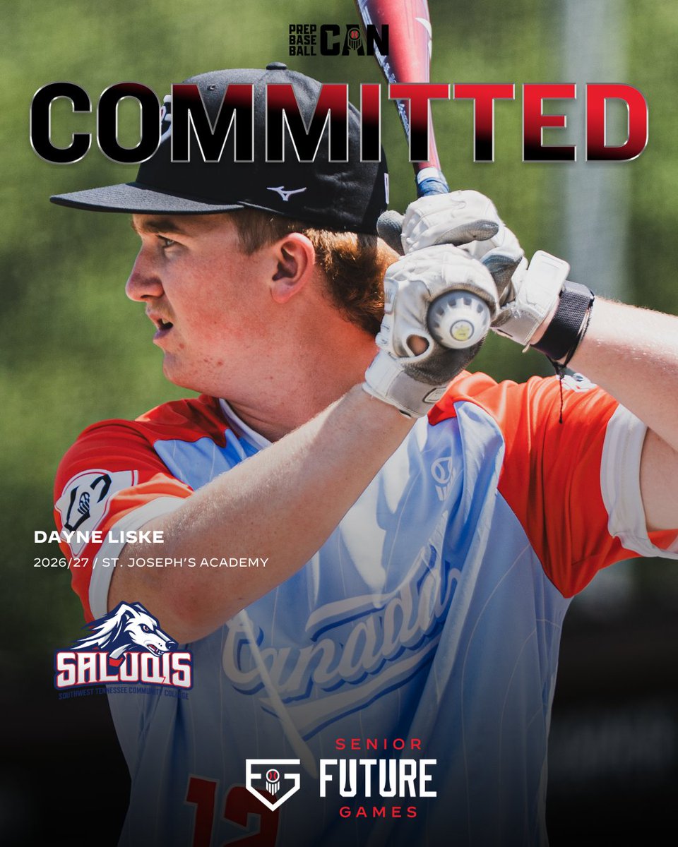 PrepBaseballAB's tweet photo. 🚨𝐂𝐎𝐌𝐌𝐈𝐓𝐌𝐄𝐍𝐓 𝐀𝐋𝐄𝐑𝐓🚨

'26/27 INF Dayne Liske (@SJHSBallAcademy) has announced his commitment to Southwest Tennessee Community College.

Liske is the 10th commitment from Prep Baseball Canada's Senior Future Games Team. 

#OffTheBoard🇨🇦 | @liske43 https://t.co/3oH094OyMt