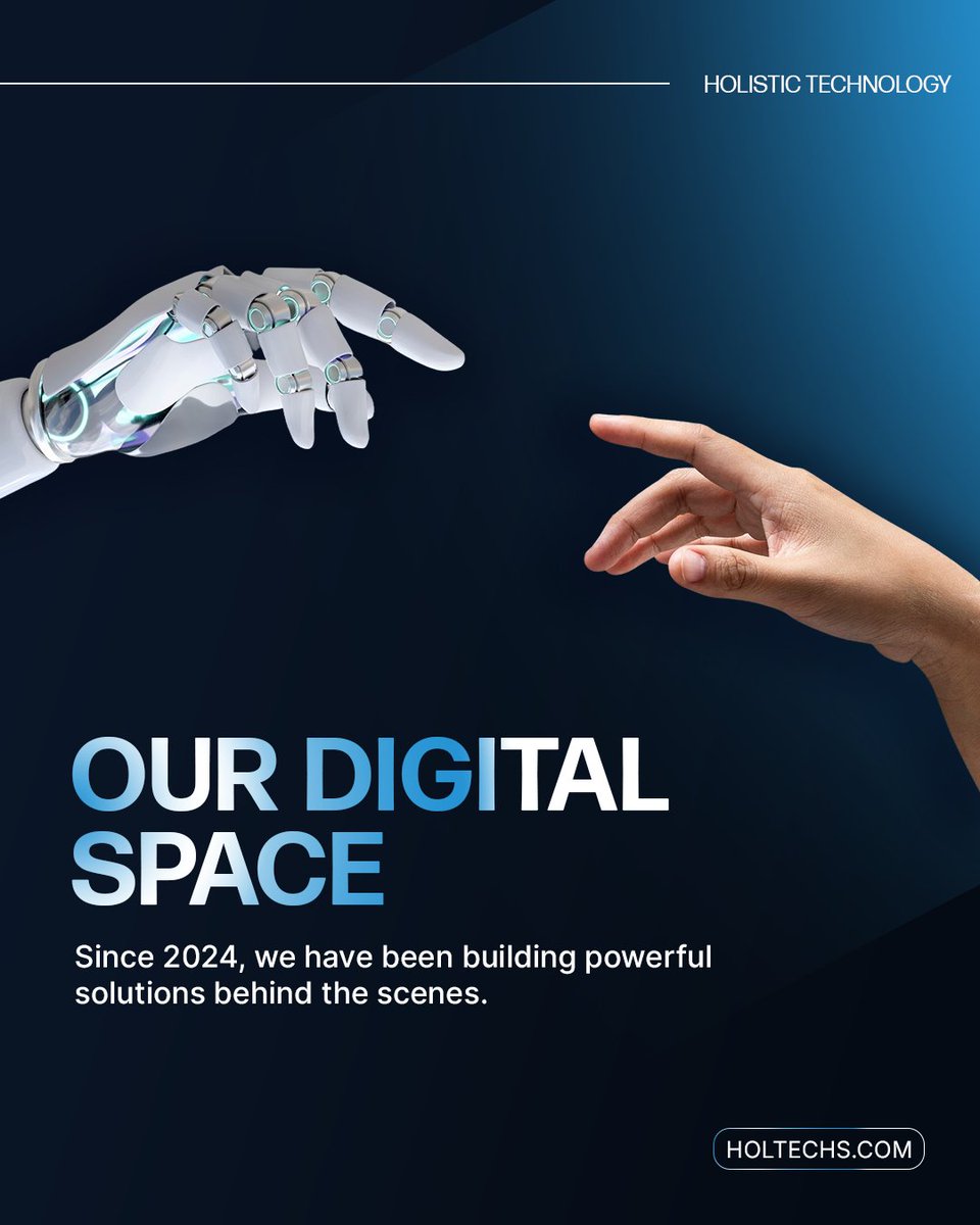 holtechs's tweet photo. Since 2024, Holistic Technology has been building powerful digital solutions and intelligent systems for modern businesses.

Today, we’re excited to officially launch our digital presence and share our journey in technology, AI innovation, and digital transformation. https://t.co/bJZ1cL2BQp