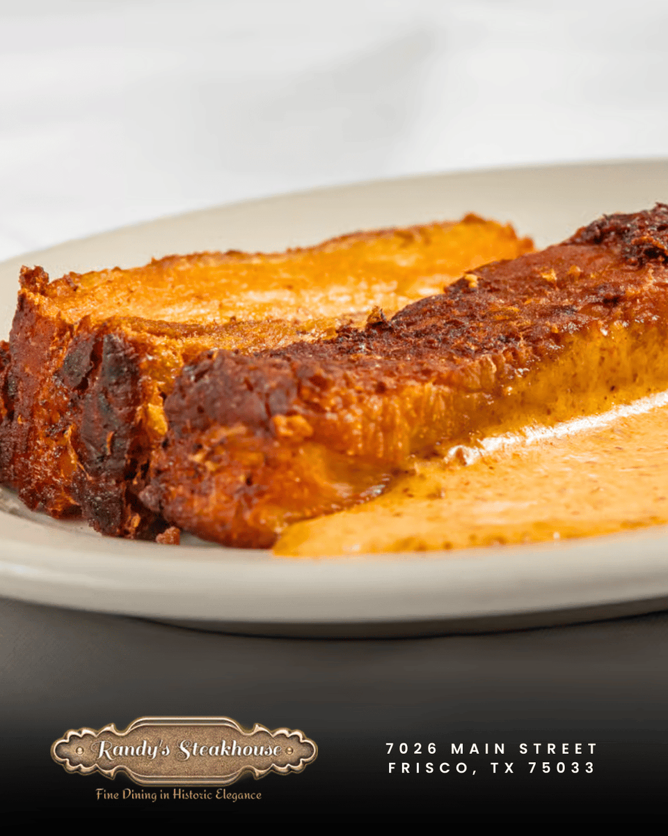 Melt-in-your-mouth tender with a crispy finish. 🥓

Our Sous Vide Pork Belly is a must-try.

#RandysSteakhouse #PorkBelly #SousVide #Foodie #Appetizer #FriscoDining #Savory