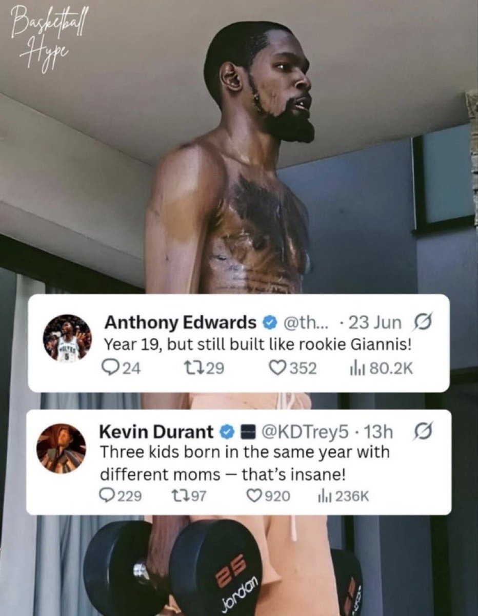 Ant Edwards and KD going back and forth at eachother👀