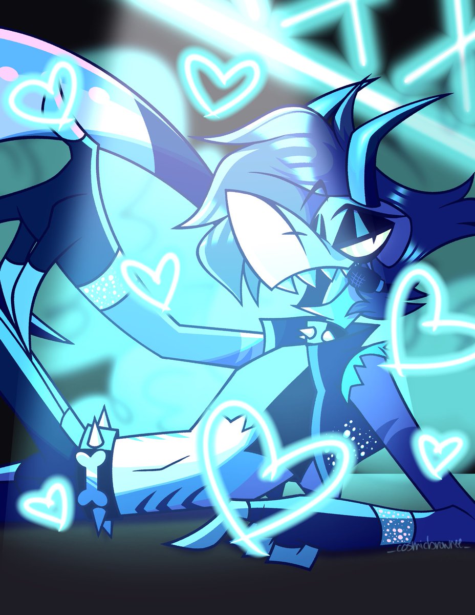 Happy #ThurstyThurmanThursday!
Had the amazing opportunity to draw a piece for the <a href="/chazzine2023/">Chaz Zine Official</a>! This is almost a couple of years old, but I personally still like it!!
🦈🩵💙

#helluvaboss #helluvabossfanart #helluvabosschaz #chazwickthurman #chazthurman