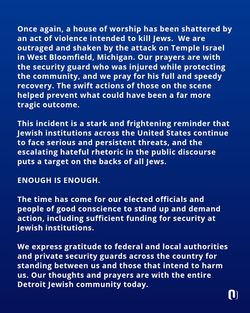 Orthodox Union tweet media