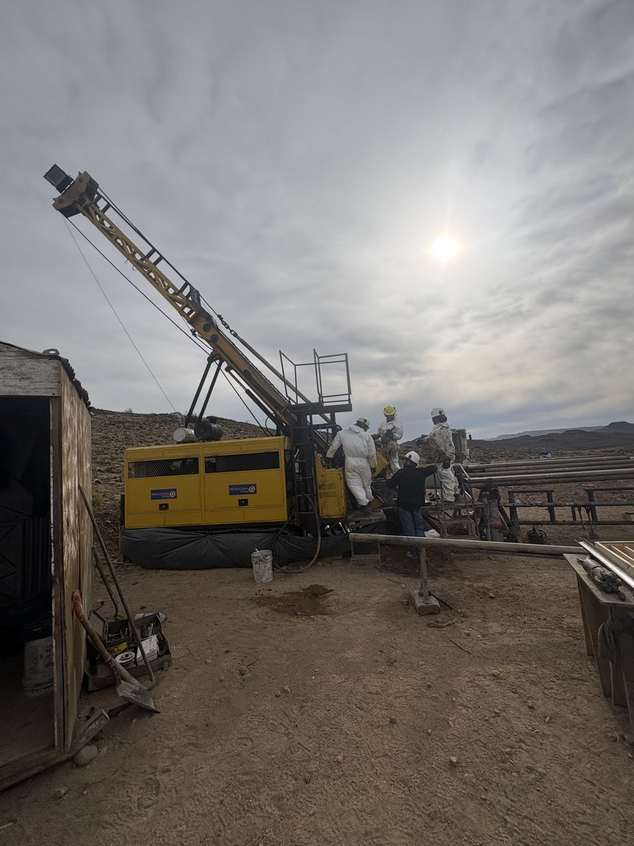 OrosurM's tweet photo. Spudding of the final hole for this initial phase of drilling at El Pantano - ELP024.

A deep hole, about 600m, to test the third dimension. Understanding how these structures vary vertically  is as much or more important than lateral variation when trying to develop an understanding of the lithostructural architecture of this system.