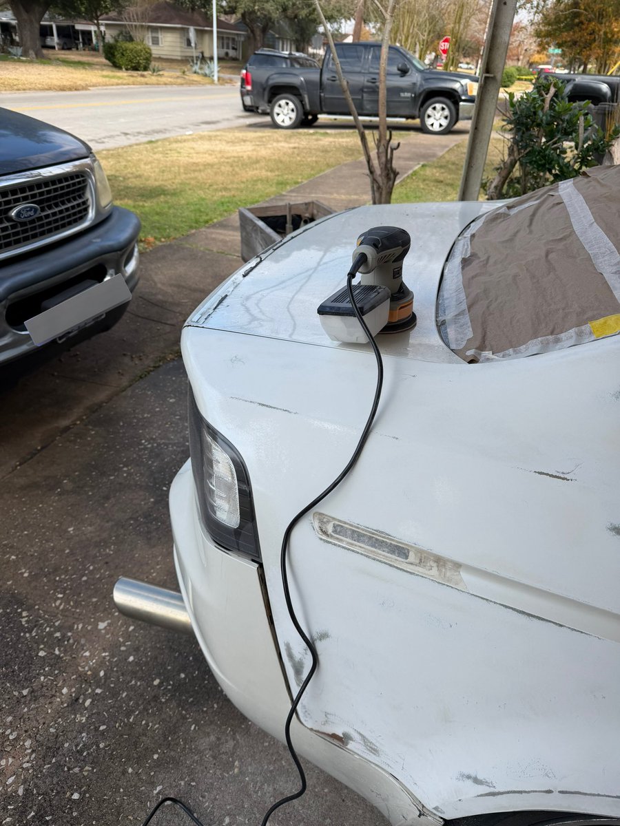 Sanding a car down on ya own SUCKS