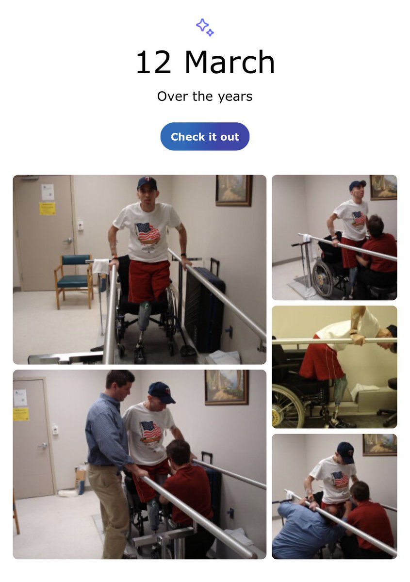 These photos popped up in my memories today. Nineteen years ago on this date I took my first steps on prosthetic legs. Many years have passed since then, but I’ll never take walking for granted. I’m a lucky guy.