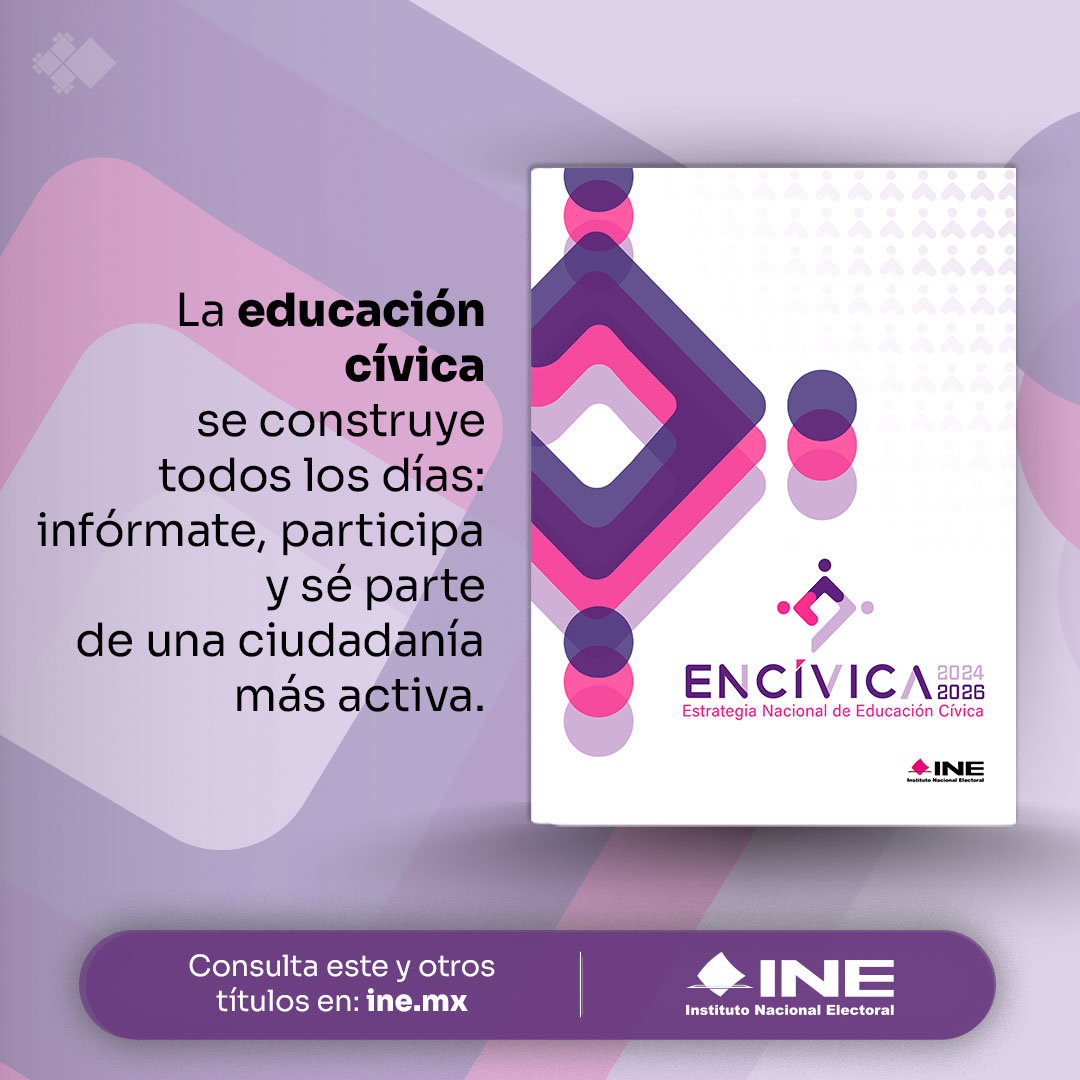 Mediante la difusión de elementos de formación, promoción y difusión, se busca incentivar la cultura y participación ciudadana; la #ENCÍVICA (Estrategia Nacional de Educación Cívica) se presenta como un documento base para la construcción de una democracia integral