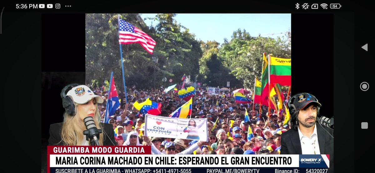 Caro_Arkangel's tweet photo. #Mariacorinamachado. Venezolanos en Chile. ¡Está encendido¡ ¡Viva la libertad!
#generacionindependecia 
@POTUS 
@SecRubio @usembassyve 
@GastonLevar @ChacoCma https://t.co/8ZMxnmRrNc
