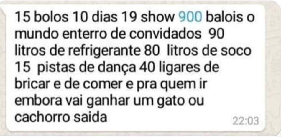 Meu irmãozinho irá completar 8 anos e acabou de me dizer como seria a festa de aniversário ideal (ele tem dificuldade de escrever no celular) 👇🏻😅