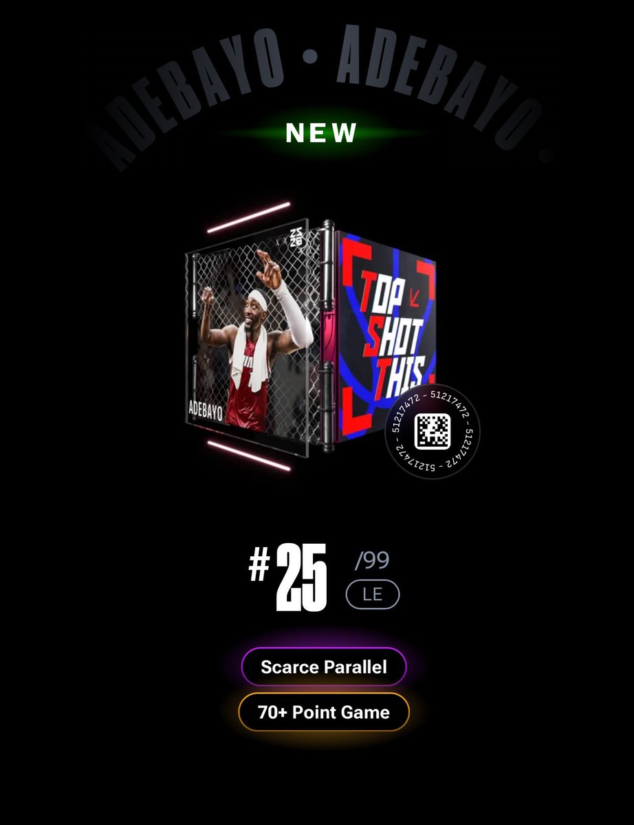 Let’s go! I pulled a Blockchain Bam Top Shot This moment from his 83 point game🔥