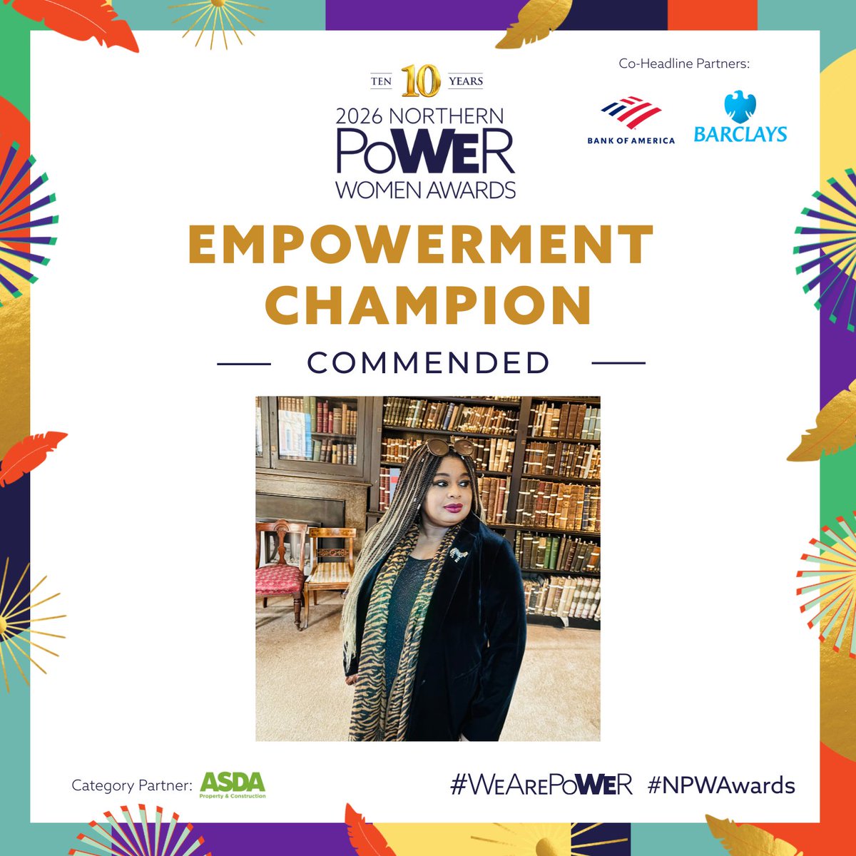 npwawards's tweet photo. 🎉 Congrats to Carol Ann Whitehead who was commended in the Empowerment Champion category ! 🎉
Recognising the person who opens doors for others, puts people forward & helps them build self-belief.
Co-Headline Partners: @BankofAmerica, @BarclaysUK
#WeArePoWEr #NPWAwards https://t.co/CUsEBfRx0a