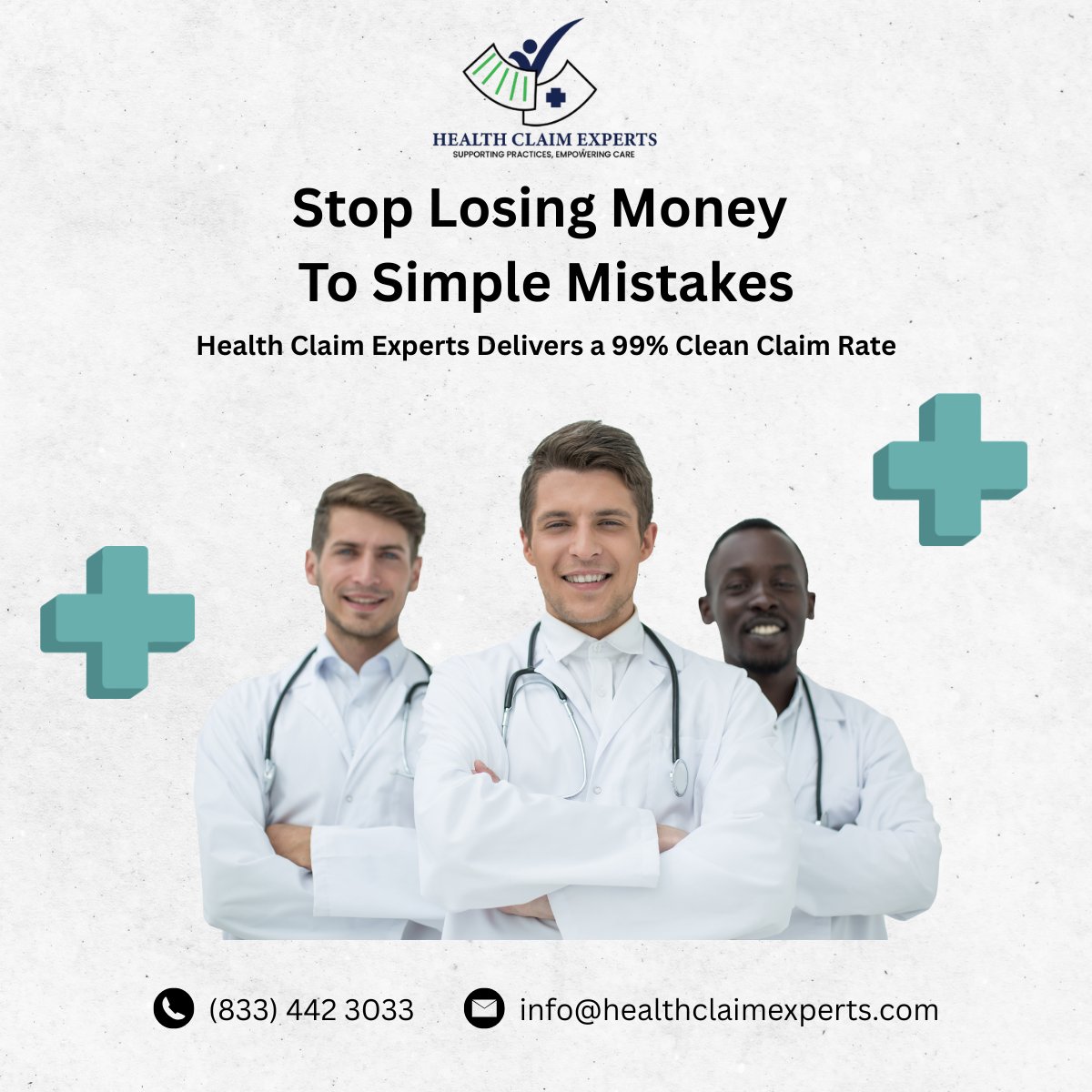 expert97675's tweet image. 💰Stop losing money to billing mistakes.
Health Claim Experts delivers a 99% clean claim rate so your practice gets paid faster.

📞 (833) 442-3033
📧 info@healthclaimexperts.com
#MedicalBilling #RCM #CleanClaims