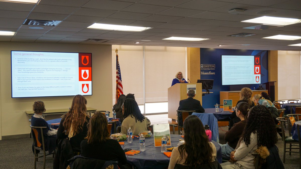 EinsteinMed's tweet photo. Celebrating women advancing science at Einstein 🔬The 7th Annual Women in Science Day, hosted by the Women’s Networking Group, featured a keynote by Dr. Gwen Nichols, workshops, a career panel, &amp; networking—supporting the next generation of scientists #WomenInScience #EinsteinMed https://t.co/WnQINffWx8