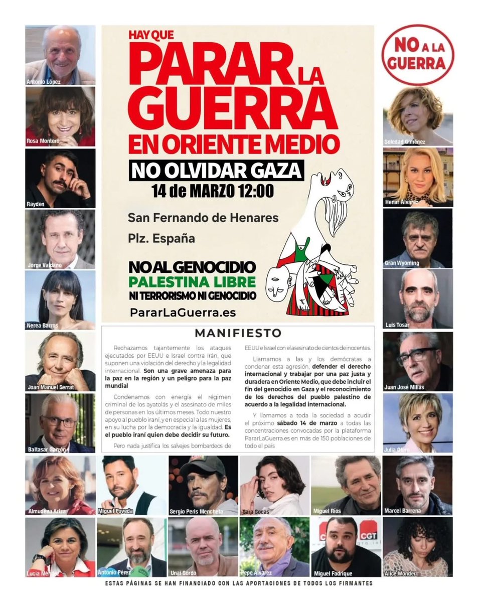 JaviCorpa's tweet photo. Desde @SFH_PSOE apoyamos la convocatoria de @NoalaGuerraSFH @PararLaGuerra, el próximo sábado a las 12 en plaza de España de San Fernando de Henares ¡NO A LA GUERRA! https://t.co/iC3n8lZ4Vf