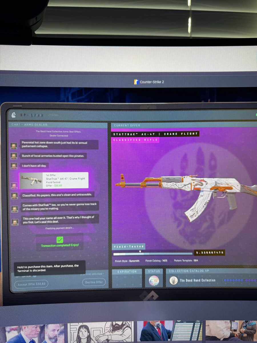 0hbed's tweet photo. Crazy good luck for my first dead hand opening was wanting this skin when I first saw it 😫

#csgo #cs2 https://t.co/vzJzuFgNtb