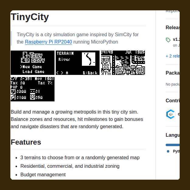tom_doerr's tweet photo. City simulation for Raspberry Pi RP2040

https://t.co/pgWrZSuWjX https://t.co/in00ELZdTk
