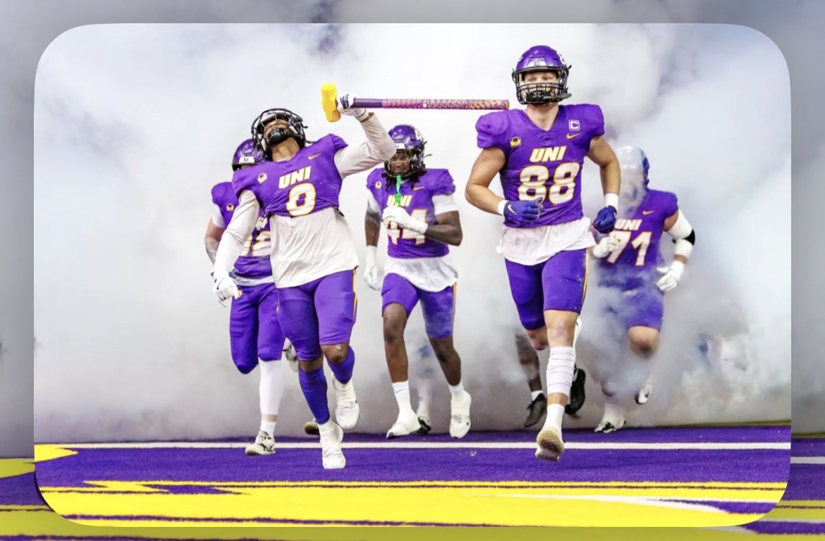 After a great junior day and conversation with <a href="/coachcjnuss/">Christian Nussbaum</a> I’m blessed to receive a division 1 offer from <a href="/UNIFootball/">UNI Football</a> 🟡🟣
 <a href="/rudysgymjoliet/">Rudysgymjoliet</a> <a href="/NexGenbyApex/">Keith Smilie</a>