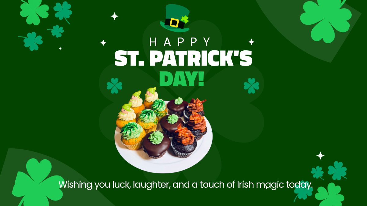 clydeswinebar's tweet photo. 🍀 HAPPY ST. PATRICK'S DAY! 🍀

Wishing you luck, laughter + a touch of Irish magic today. 🇮🇪✨

Today's special: Harpoon Stout Chocolate Cupcake with maple bacon + cracked pepper. ☘️🥓

🛒 Order ahead: https://t.co/PkMYoirCwW

#StPatricksDay #ClydesCupcakes #Manchester https://t.co/PM4jEkAN4g