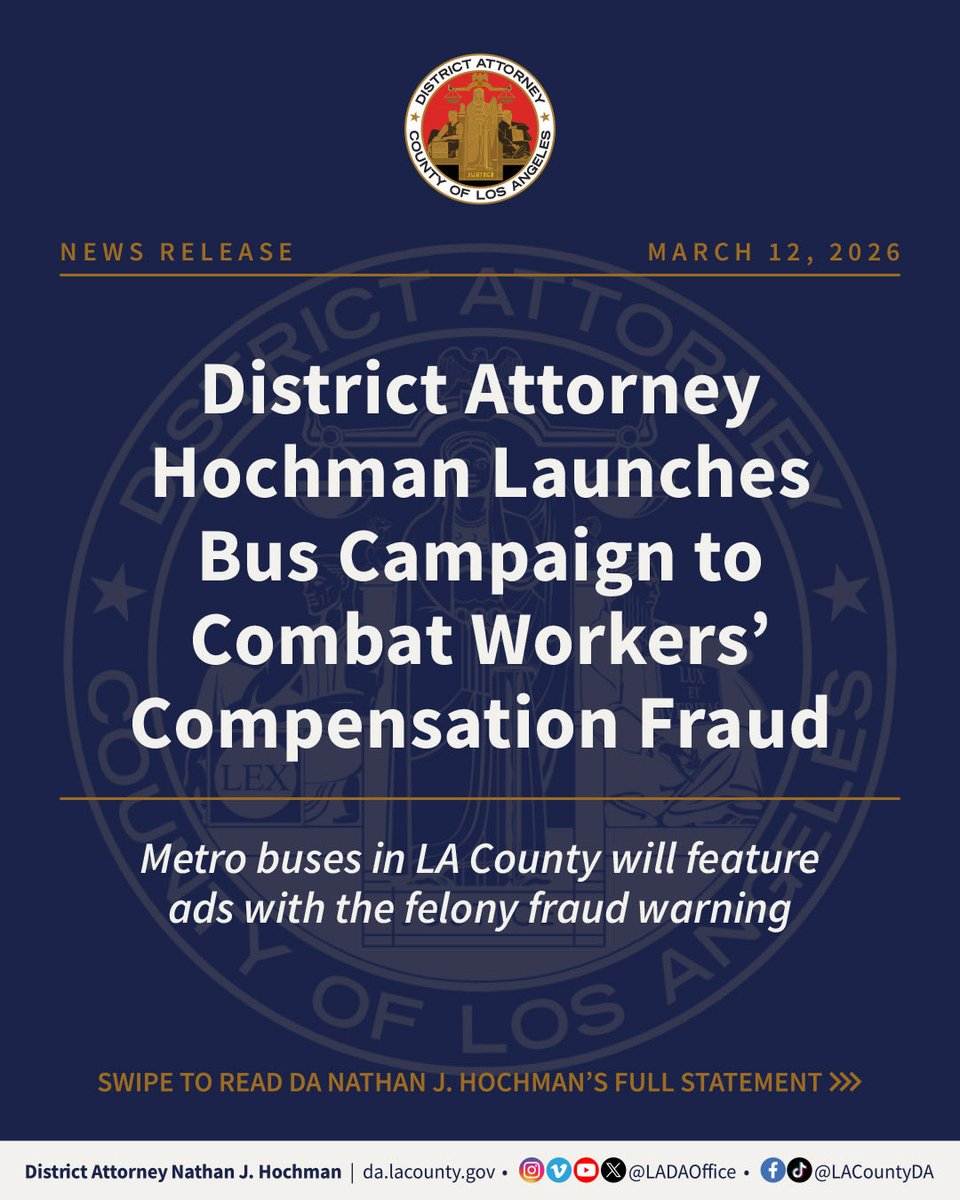 Los Angeles County District Attorney’s Office tweet media