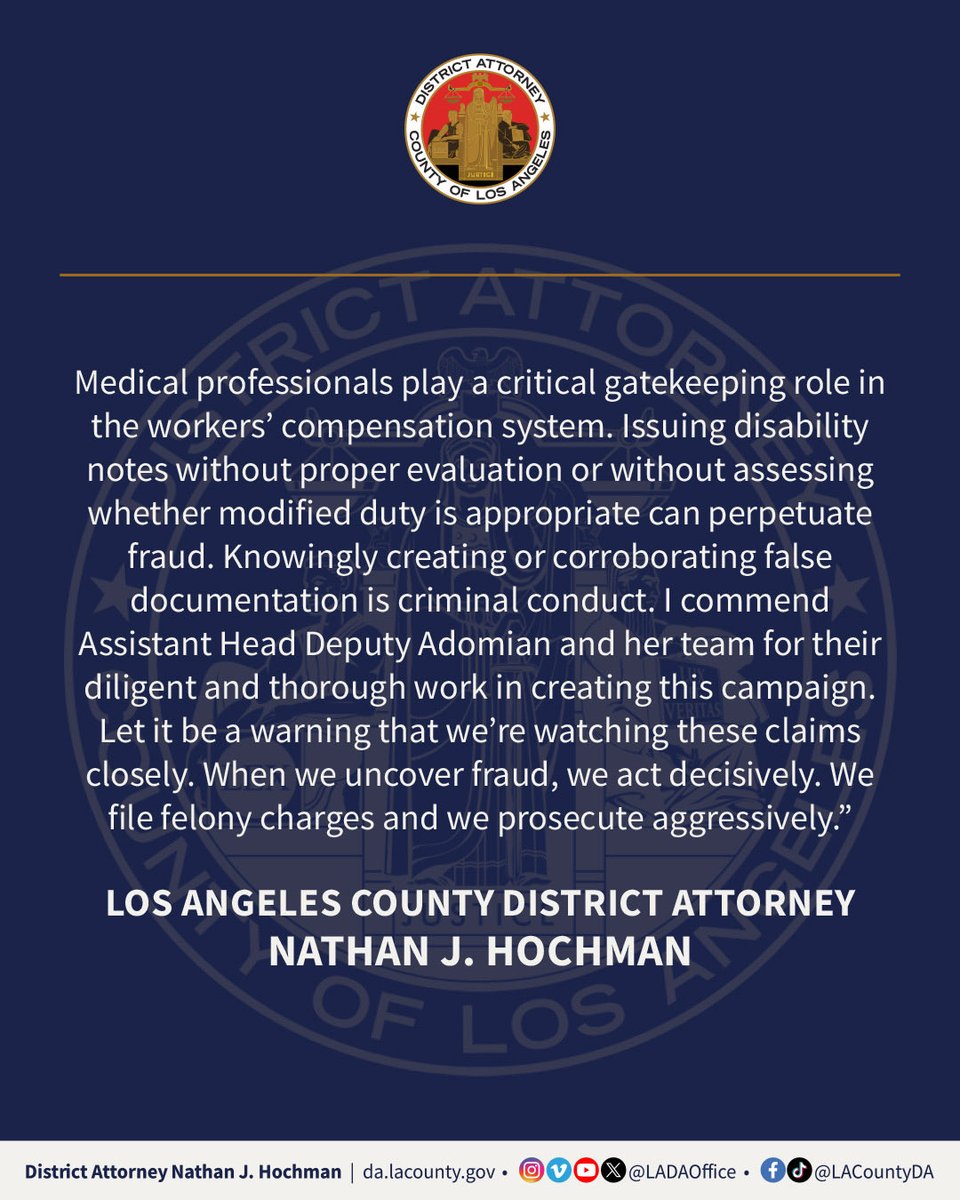 Los Angeles County District Attorney’s Office tweet media