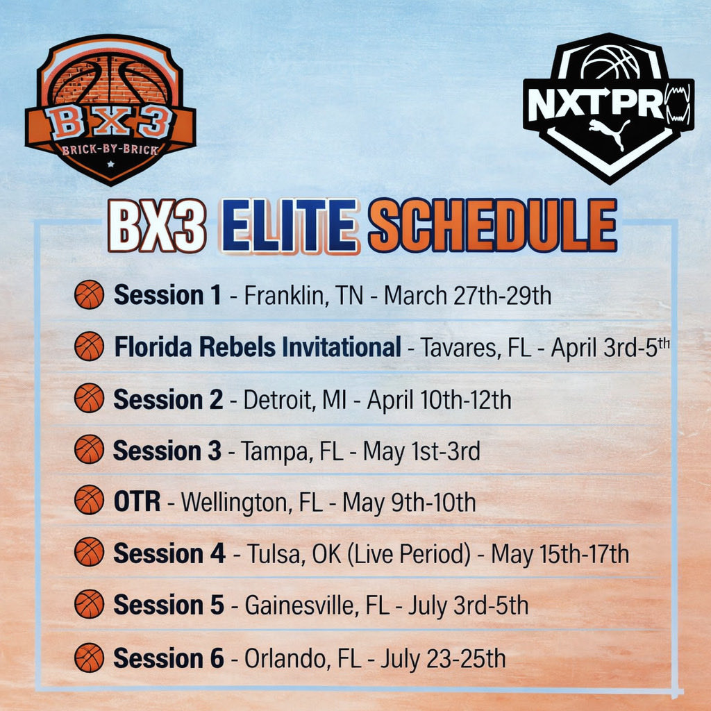 Summer 26’ Schedule❗️