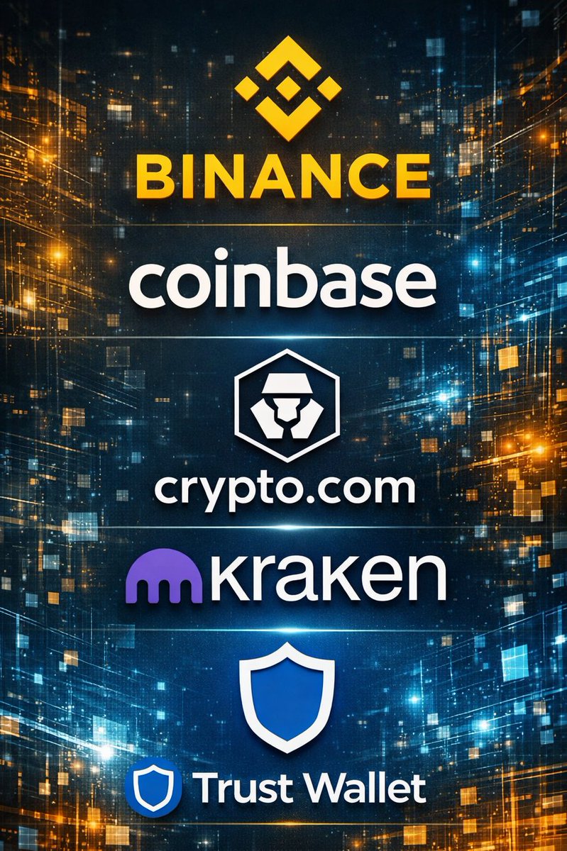 AbedGhalayini1's tweet image. Top crypto apps in 2026:

1- Binance
2- Coinbase
3- Crypto.com
4- Kraken
5- Trust Wallet
Source: CoinMarketCap, CoinDesk
#Crypto #Blockchain #CryptoApps #Bitcoin #invest