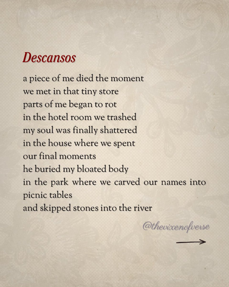 deveree111's tweet image. 🪦 Little graves scattered across a town. 
Memorials for the girl I was before I met him.

If you connect with dark, confessional poetry about trauma, survival, and reclaiming your voice, my book INCINERATED INNOCENCE explores many of these stories.

#darkpoetry #modernpoetry
