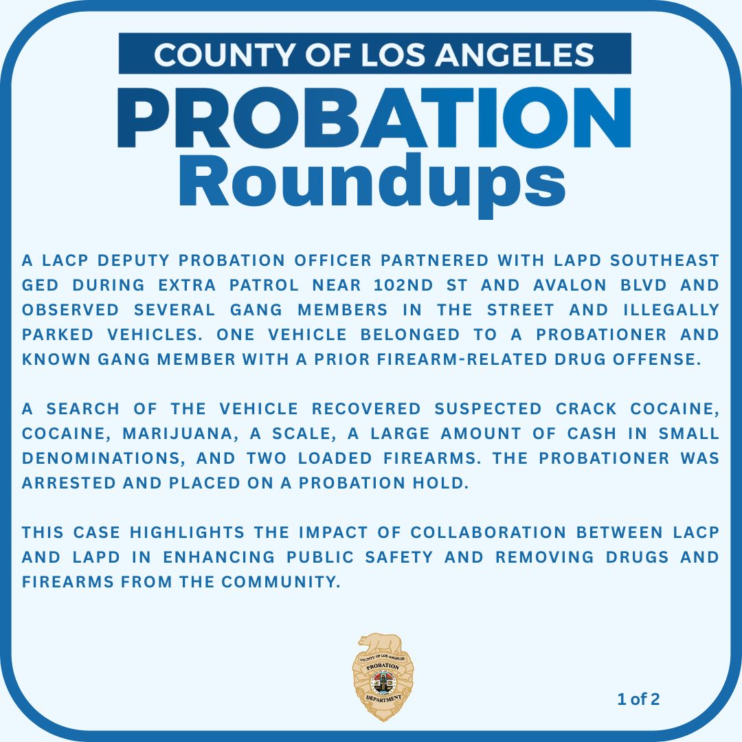 Los Angeles County Probation Department tweet media