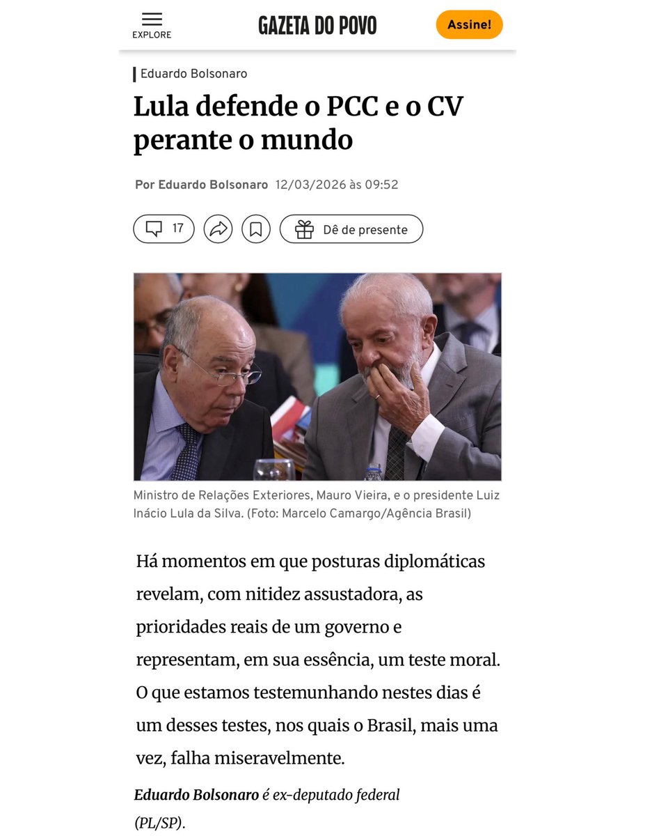 BolsonaroSP's tweet photo. Lula vergonha mundial

https://t.co/yePkY0YKbG https://t.co/gk8BgwsOHI