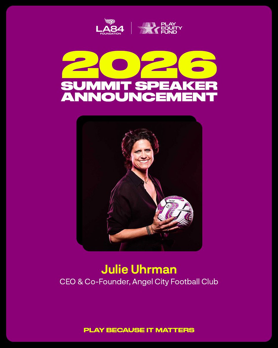 LA84Foundation's tweet photo. We’re gearing up for April 2 and are thrilled to welcome global sports leaders Alan Rothenberg, Julie Uhrman, Kely Nascimento, and Larry Freedman to our 2026 Summit lineup!

Secure your spot for April 2 at the JW Marriott at LA Live.

Register: https://t.co/W8NHvh9PFg https://t.co/AqaKqR9Mta