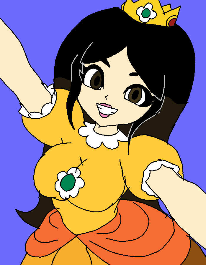 PjFnia's tweet image. Mari disfrazada de princesa Daisy 💝💝💞🥰💞🥰💞🥰🥰💞🥰