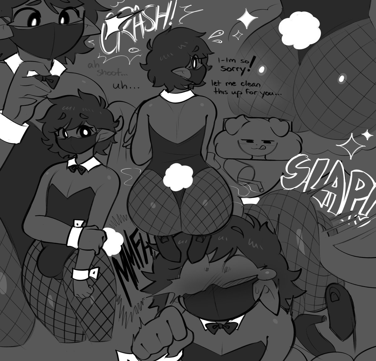 if he keeps drawing onyx in this damn bunny suit I swear to god I’m finna do some thangs 

fuckin.. juicy ass booty..