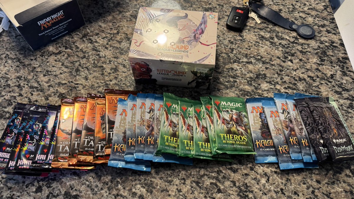 ChaosMerchantTV's tweet photo. 7pmish. Bday stream. We rip
@wizards_magic
from across the time line and
@playriftbound
Spiritforge  99% chance this stuff will be given away at some point for charity.   
But for now I dopamine.  
link below https://t.co/SgVOmhPpeg