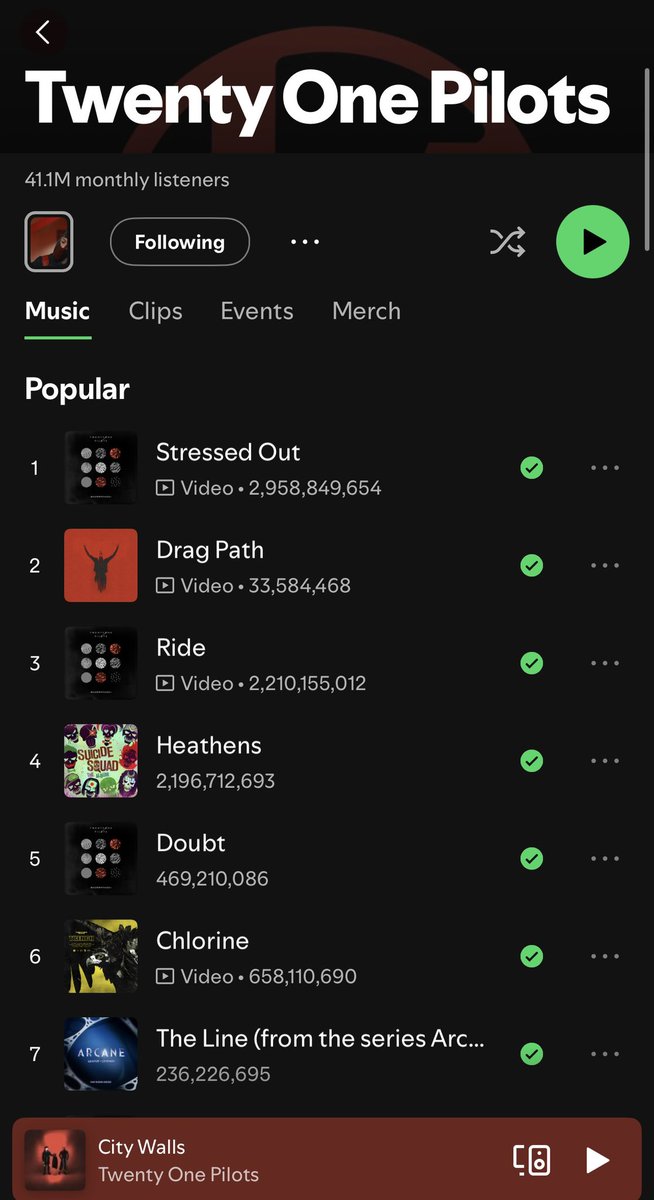 Crippe19's tweet image. Drag Path is already #2 on the Spotify page!!!

The clique is unstoppable.
#dragpath #twentyonepilots #clique
