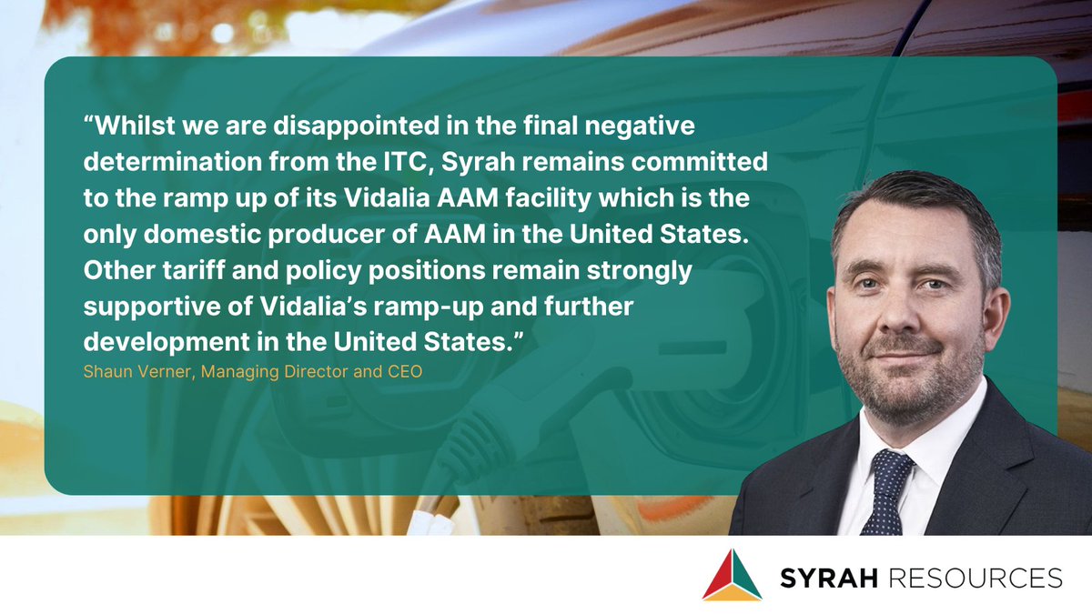 Syrah Resources tweet media