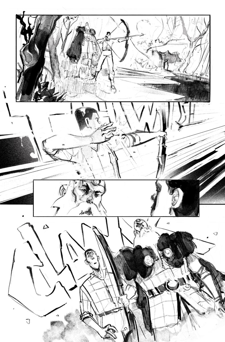 GonzaloRuggieri's tweet image. Wip. "The Ulfhetnar Ritual"issue 2.
Script by Jeffrey August art by me.
#inks #comics #wip #drawing #comicartist