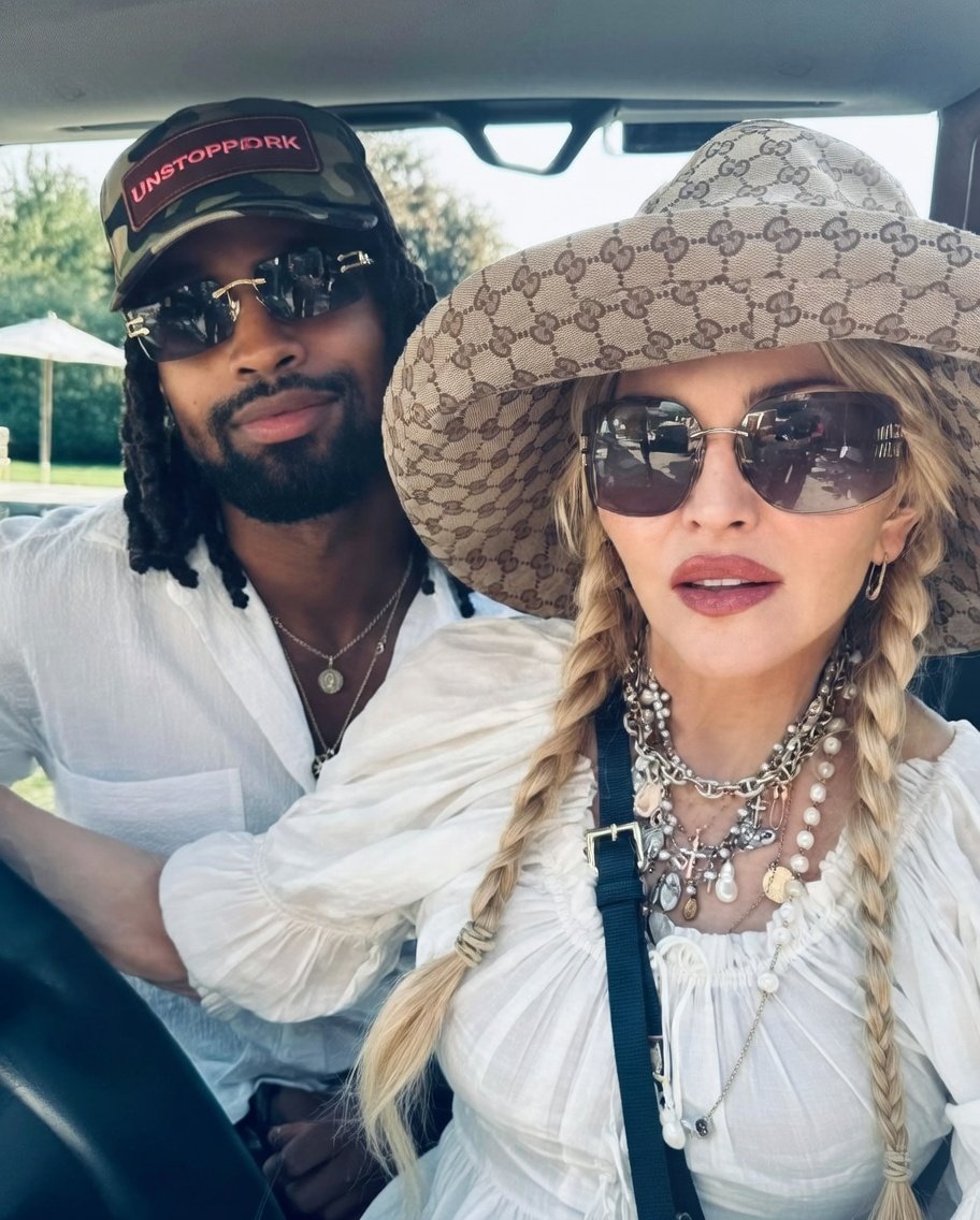 Madonna at 66 years old enjoying her vacation with her 28 year old boyfriend 😏