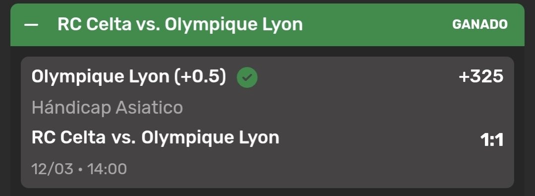 Apostar en vivo es mi pasión. 

Meti la apuesta un minuto antes de que cayera el gol. 😎😎😎