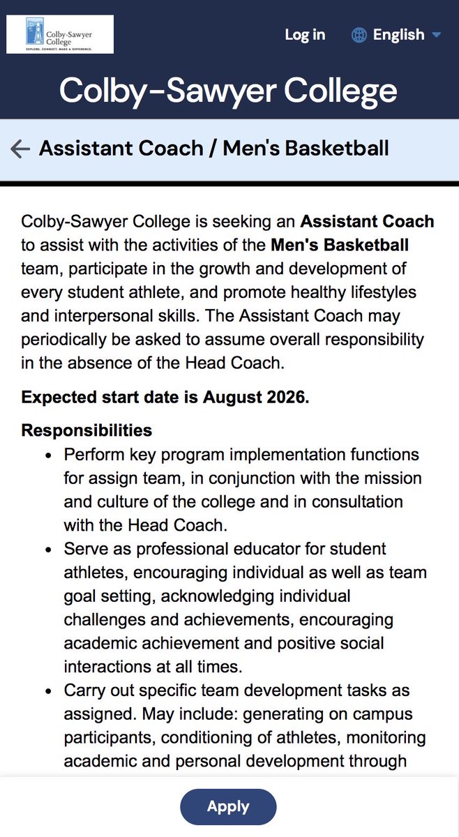 Colby-Sawyer Men's Basketball tweet media