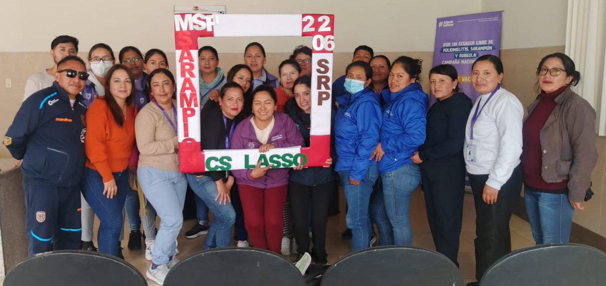 #Latacunga|
En el C.S Lasso Educadoras de los Centro Infantiles CNH y CDI participan en una socialización sobre la Campaña de Vacunación Puesta al Día contra el Sarampión.