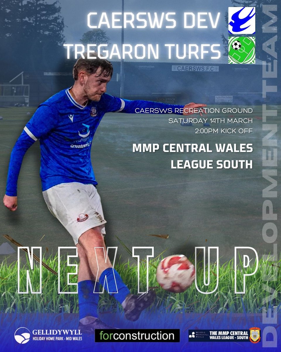 caerswsfc's tweet image. 🔵⚪️ DEV TEAM FIXTURE ⚪️🔵

Our Development Team are back at the Rec again this Saturday as they welcome opponents @tregaronturfs.

After a strong midweek performance, the young Bluebirds will be looking to kick on.

Up the Sws!! 🔵⚪️💙

#sws #Bluebirds #DevTeam #YCanolbarth