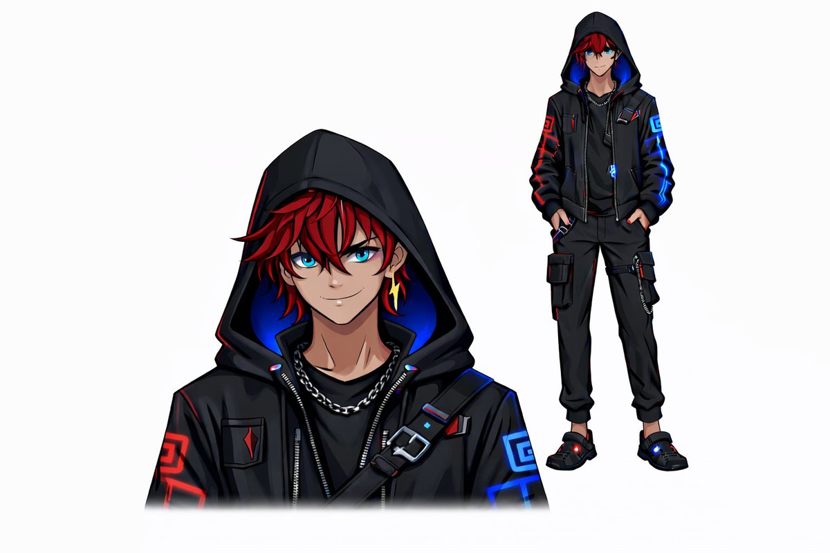 KinshaeR85508's tweet image. I'd like to know what y'all think of this so far for a VTuber model.
I'm open to changing things on it if you've got a good reason. #Vtuber #PNG #Suggestions