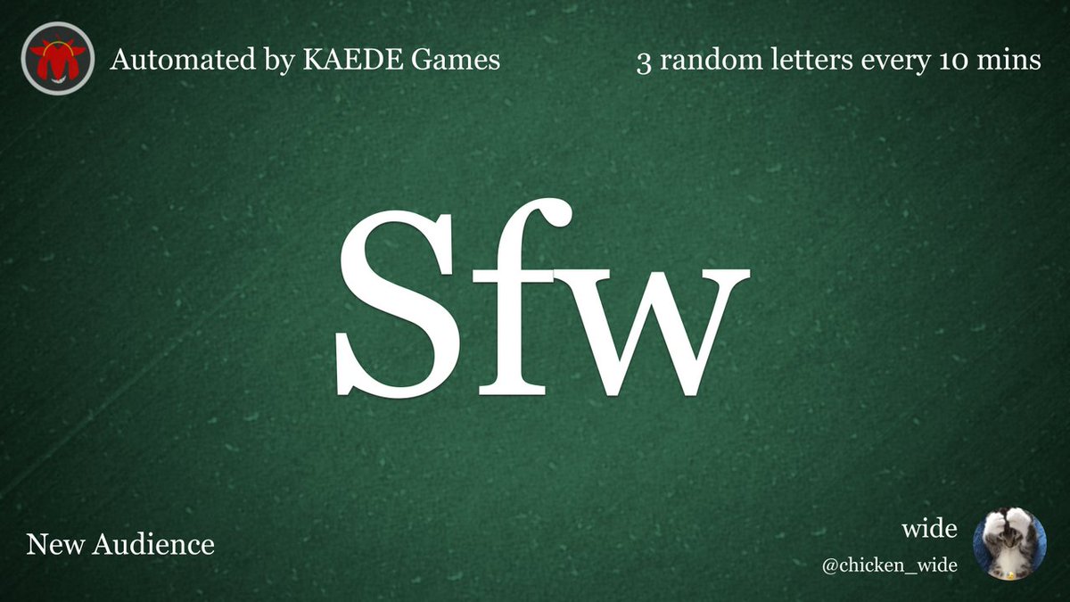 3 random letters every 10 mins tweet media