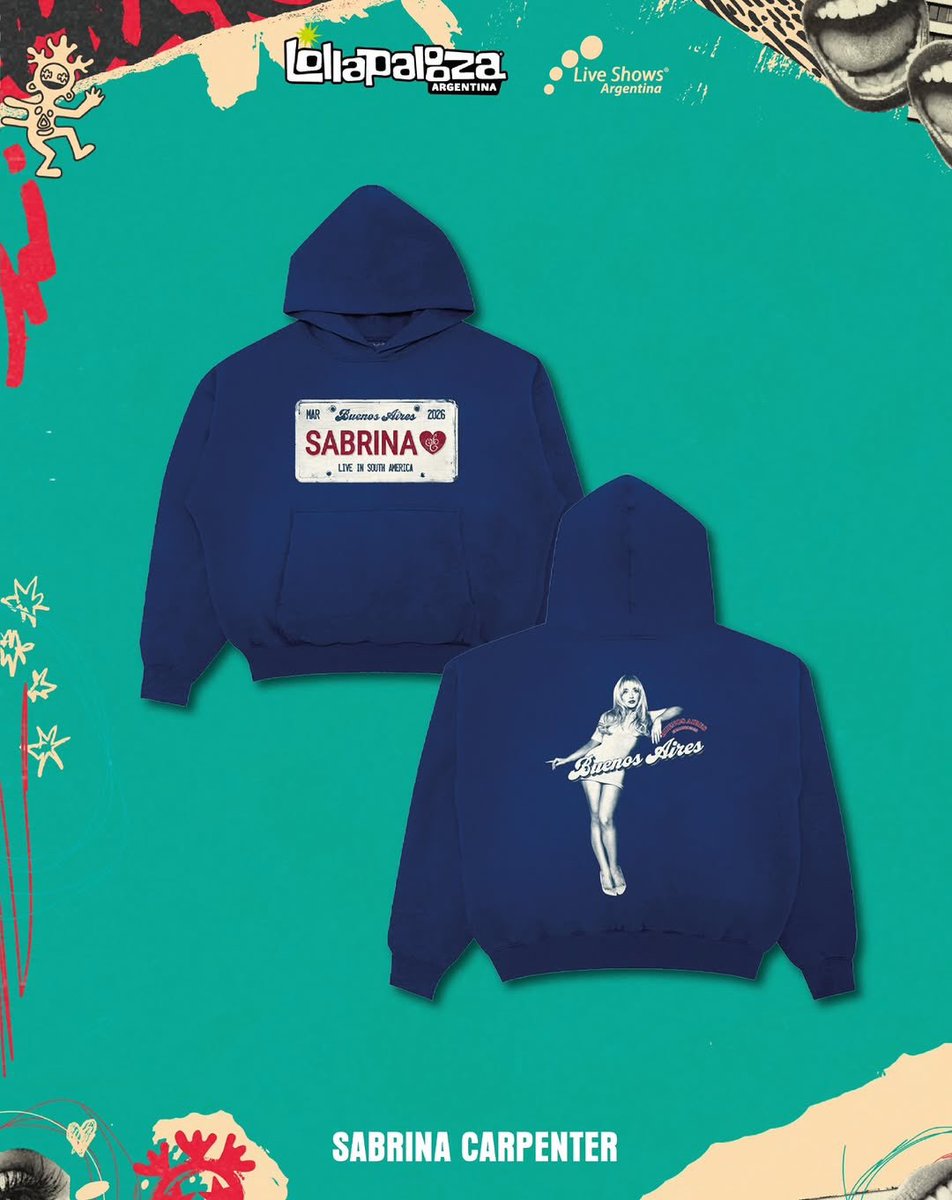 🚨| Sabrina Carpenter's merch for Lollapalooza Argentina 🇦🇷
