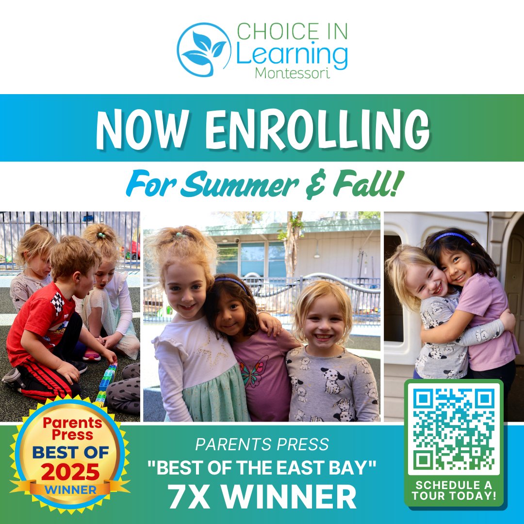 Choice in Learning is #NowEnrolling for summer and fall!

💙 Schedule a Tour: calendly.com/cilmontessori/…

Show your support! Nominations for <a href="/ParentsPressEB/">Parents Press</a>'s "Best of 2026" are now open, and we’d love your vote!

💚 Vote Now: tinyurl.com/CiL-Nom-2026

#Montessori #Preschool #VoteCiL