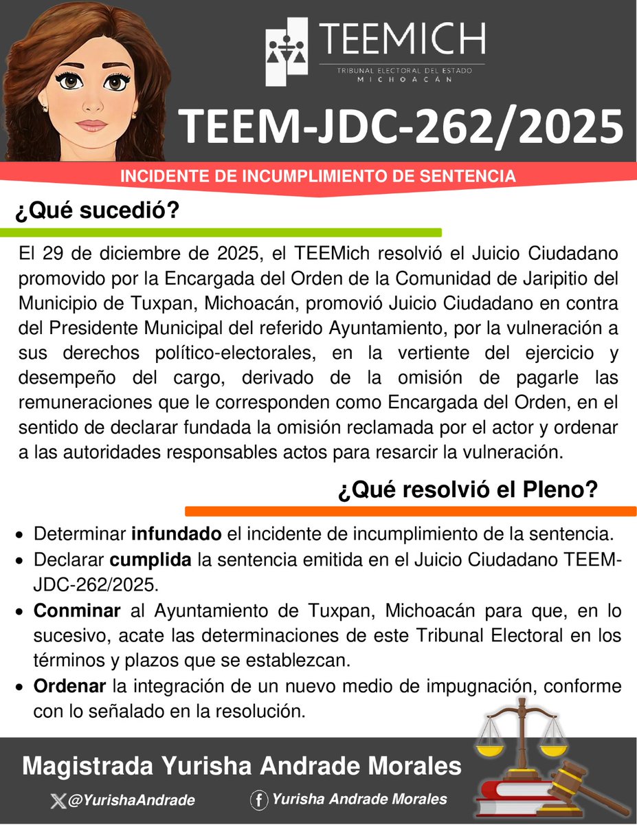 Magistrada Yurisha Andrade tweet media