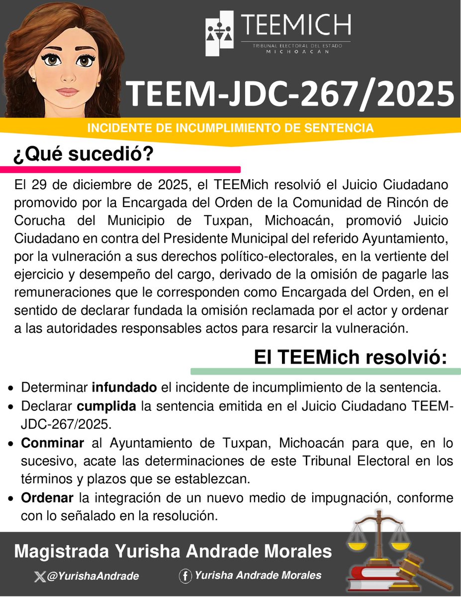 Magistrada Yurisha Andrade tweet media