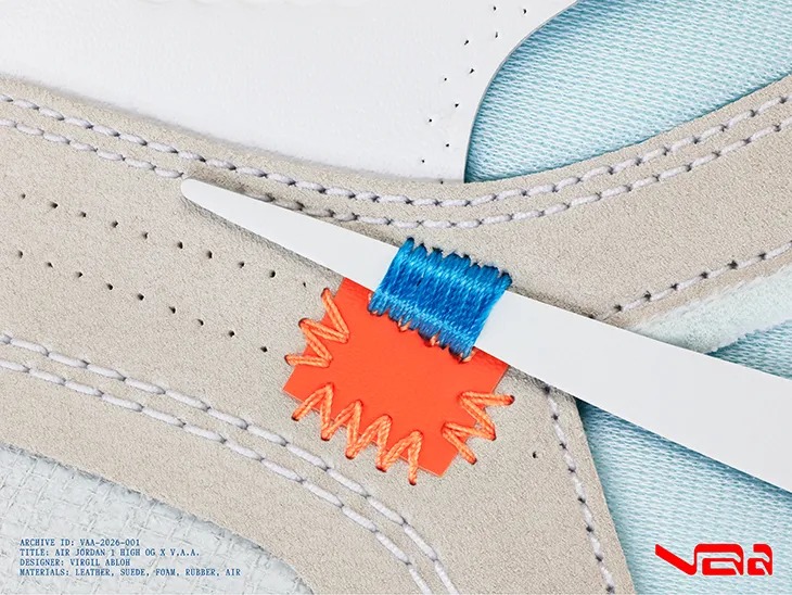 designscene's tweet image. Virgil Abloh Archive Introduces Air Jordan 1 High OG X V.A.A. - See more here: designscene.net/2026/03/virgil…

The Virgil Abloh Archive and #JordanBrand announced the release of the #AirJordan 1 High OG X V.A.A., a special edition of the classic silhouette created from an original