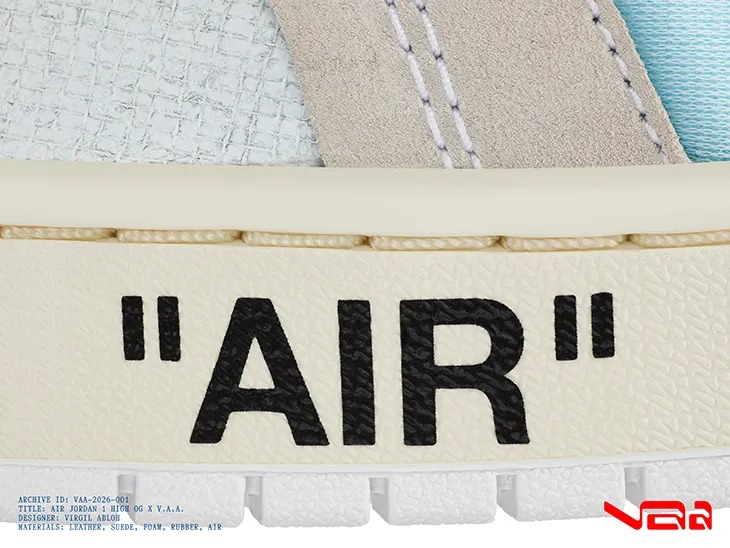 designscene's tweet image. Virgil Abloh Archive Introduces Air Jordan 1 High OG X V.A.A. - See more here: designscene.net/2026/03/virgil…

The Virgil Abloh Archive and #JordanBrand announced the release of the #AirJordan 1 High OG X V.A.A., a special edition of the classic silhouette created from an original